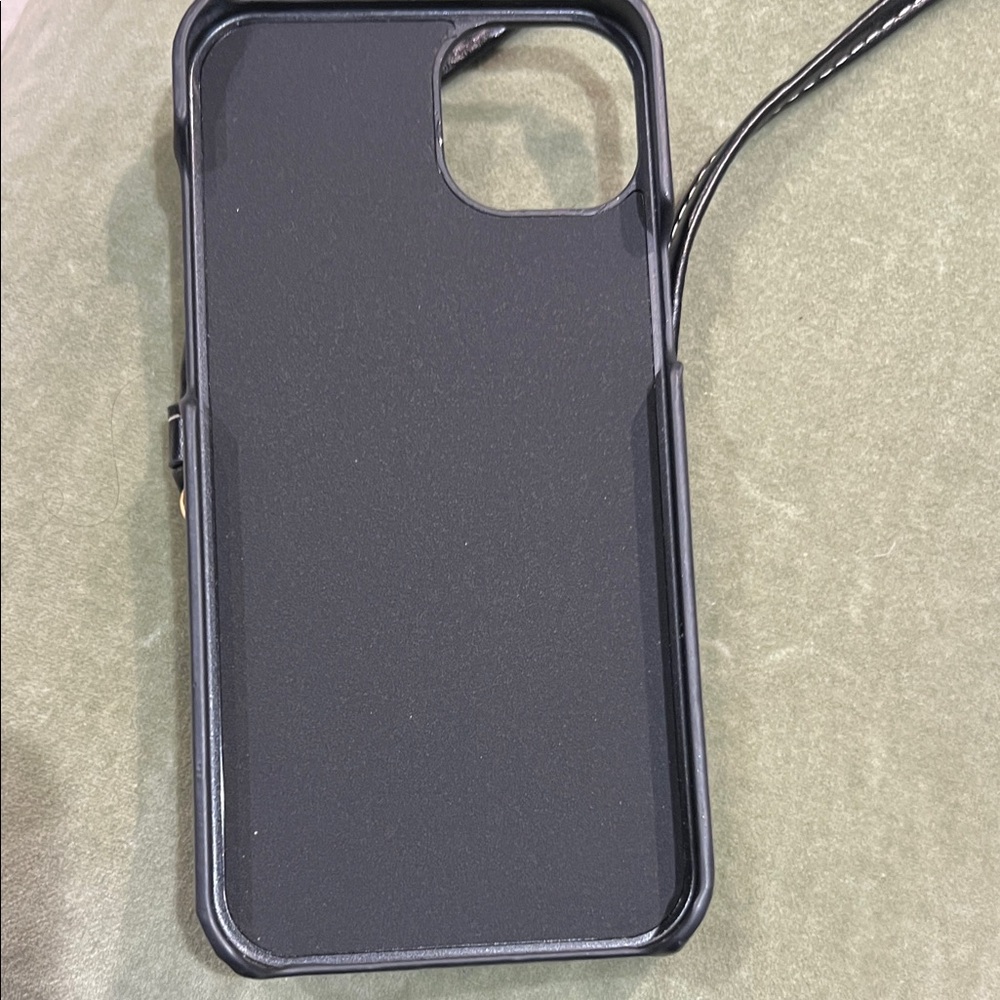 Elegant Black and Cream Tory Burch Phone Case with Strap - Picture 6 of 8